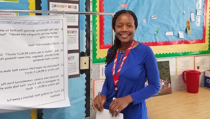 Image of Gladys Saruchera '21 M.S. teaching.