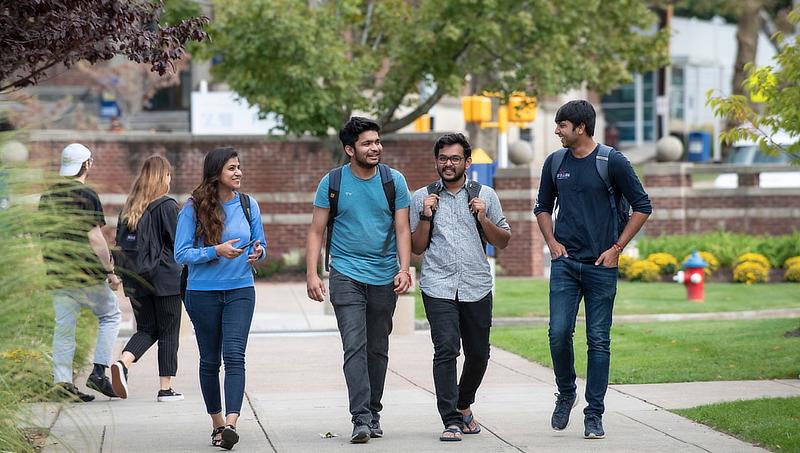 Students on campus